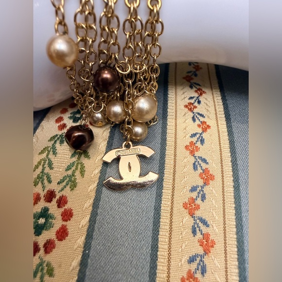 Silky Beige Button-Front Women's Shirt with Jewelry Set - Picture 12 of 14